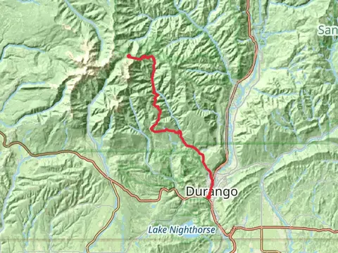 Colorado Trail to Durango and SIlverton Narrow Gauge Railroad