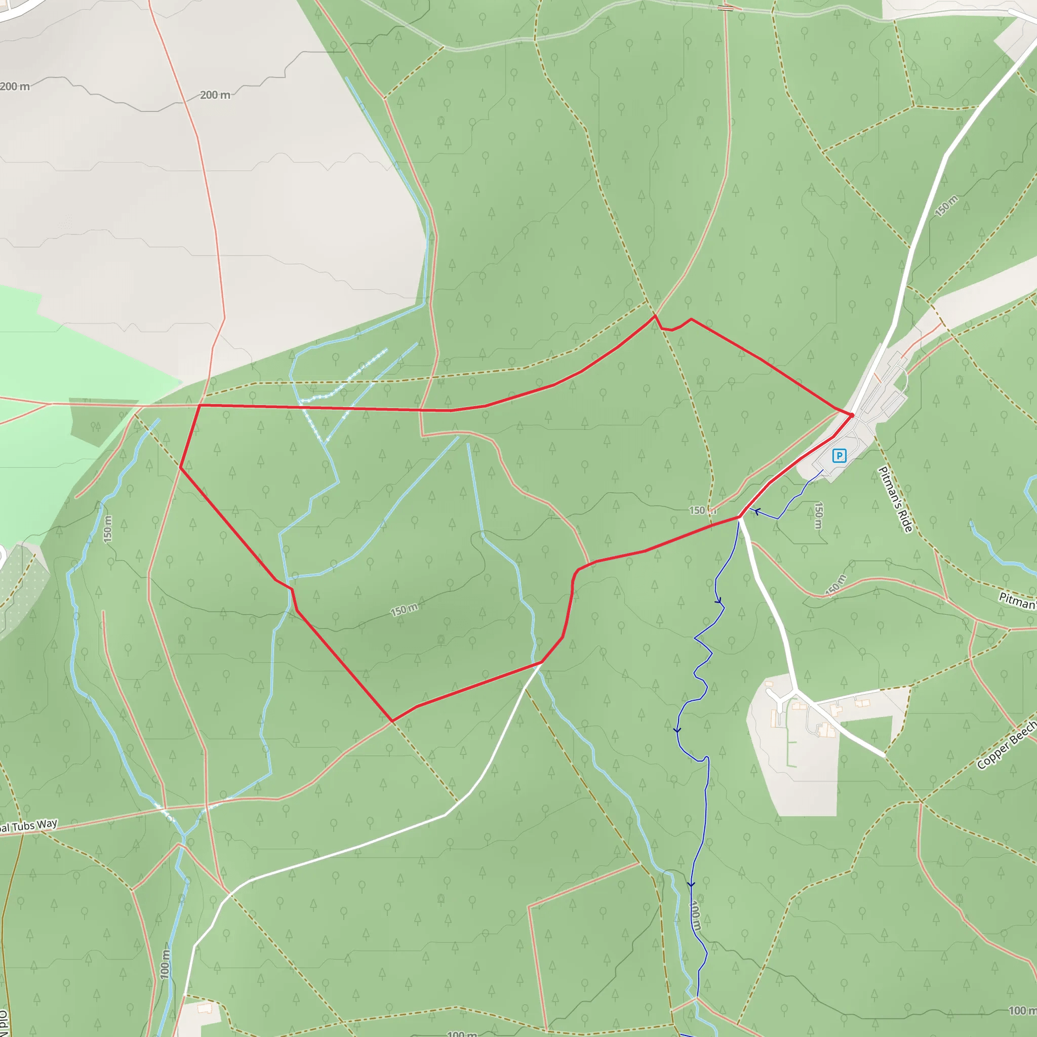 Chopwell Wood Short Loop mobile static map