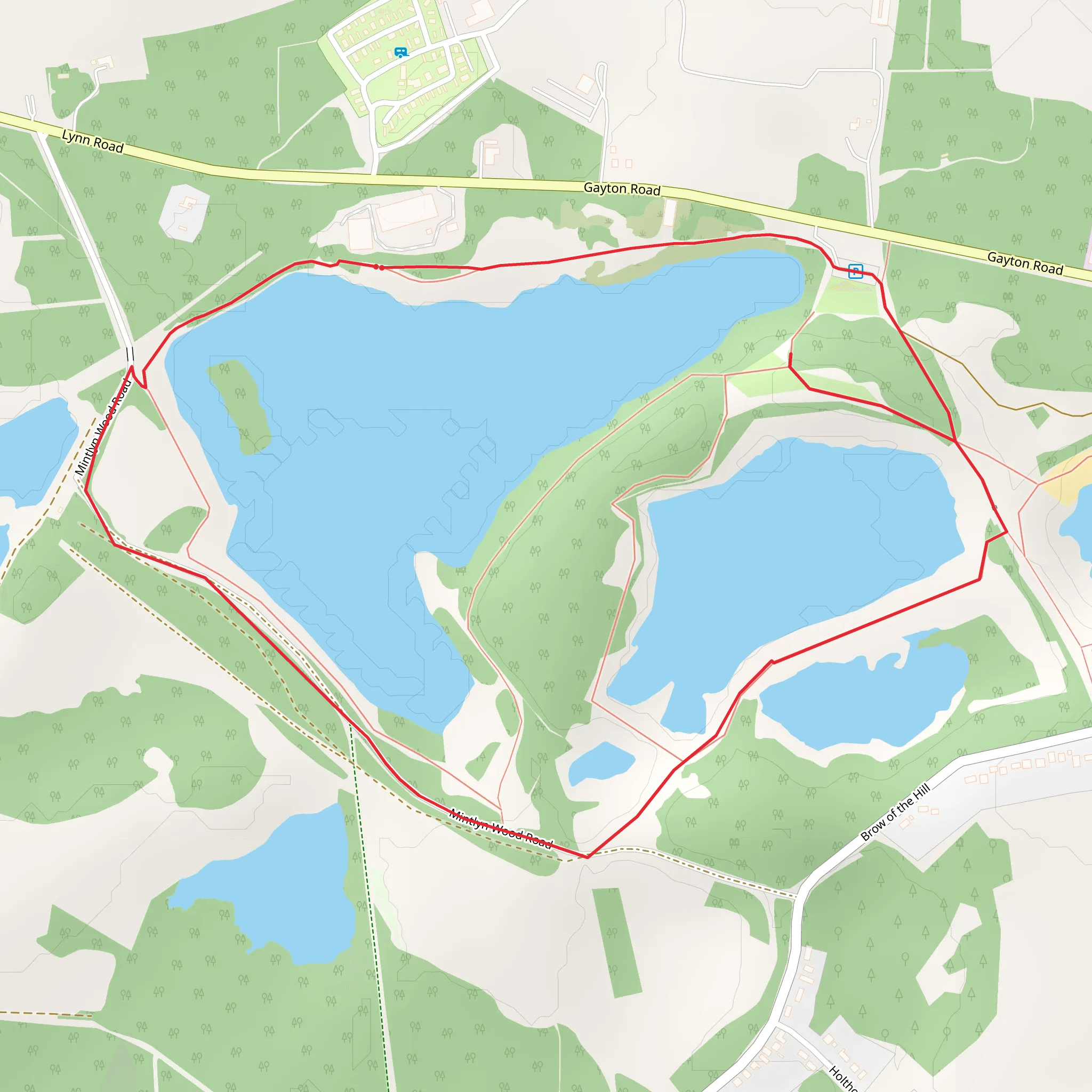 Bawsey Country Park Loop mobile static map