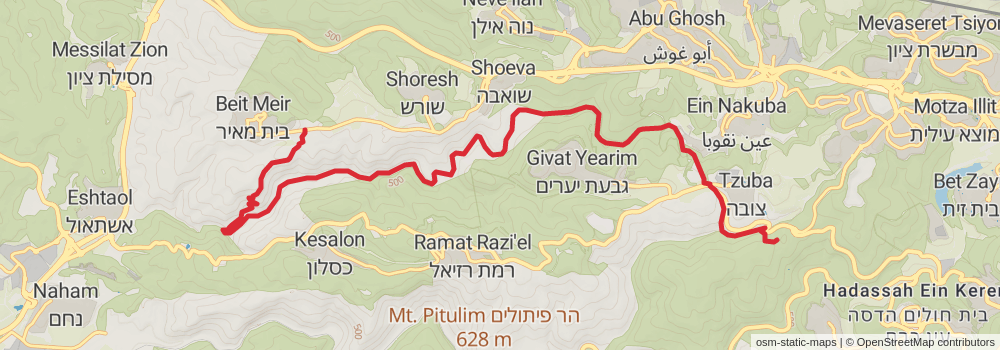 Israel National Trail stage 24 Map