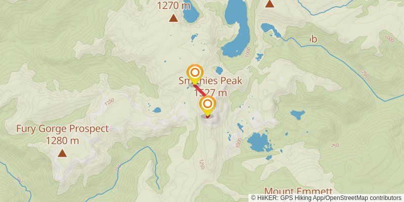 Overland Track spur 2 Map