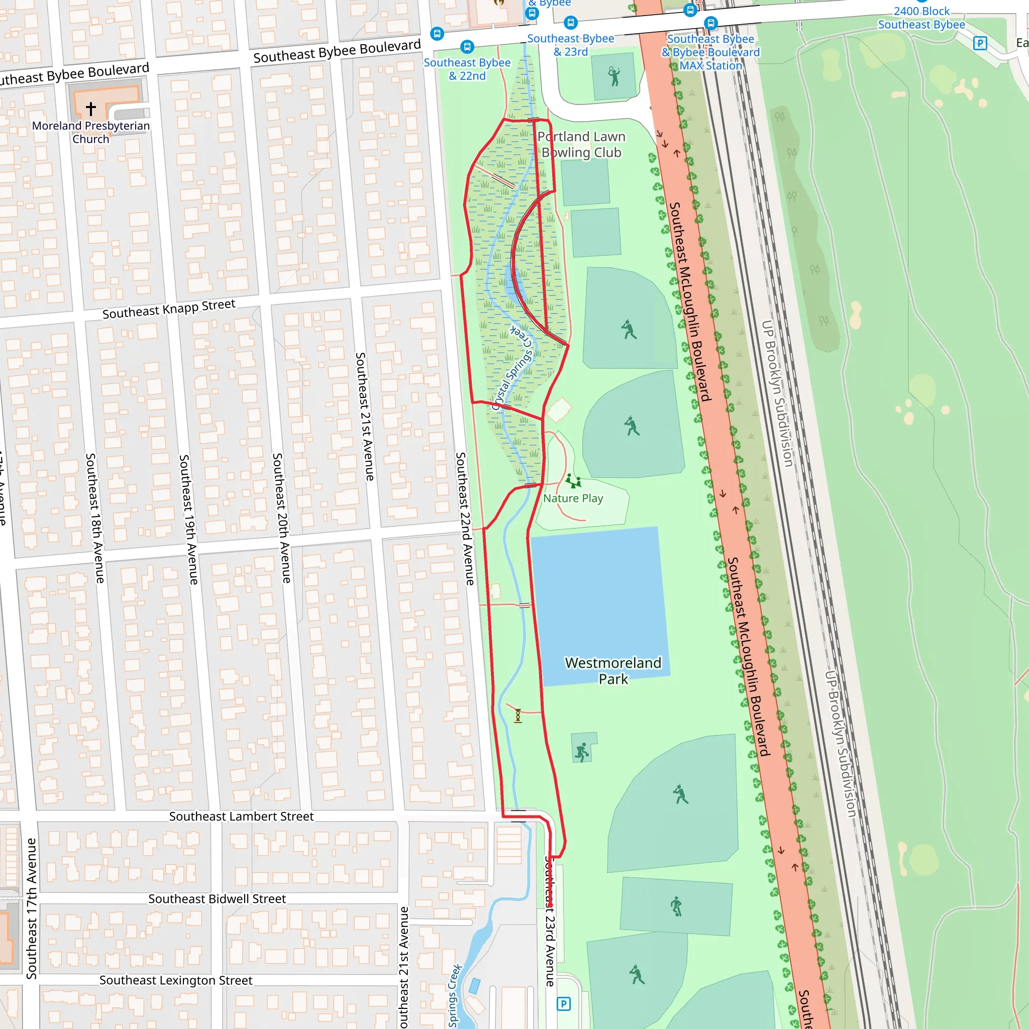 Crystal Springs Lake Loop mobile static map