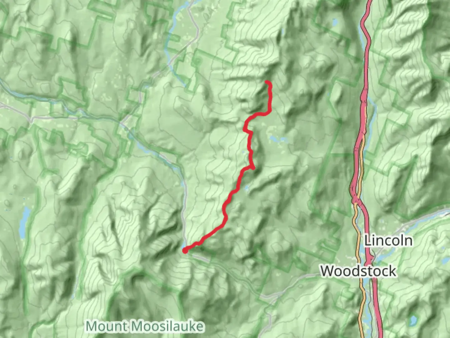An image depicting the trail Mount Wolf via Eliza Brook and its surrounding area.