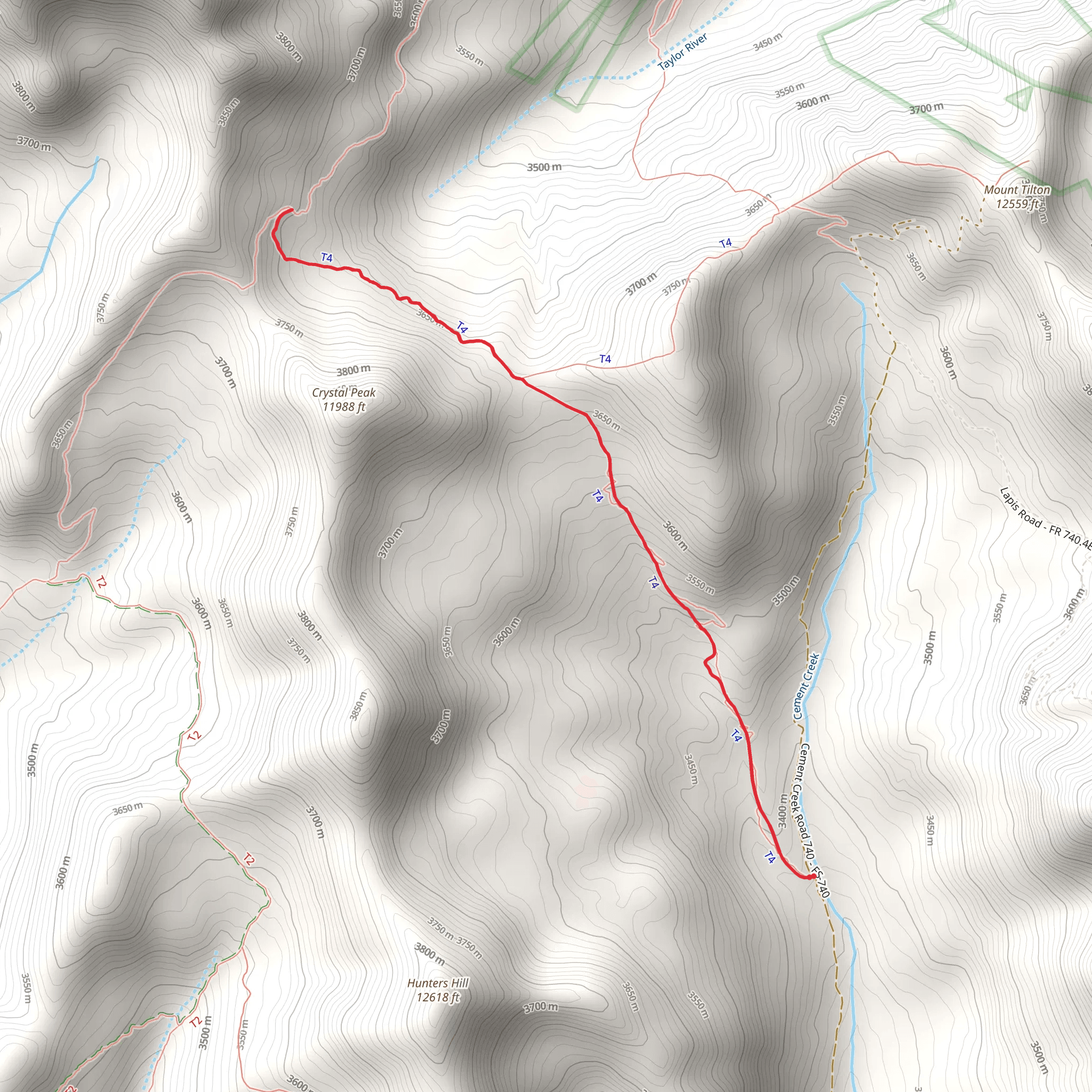 Crystal Peak Trail mobile static map