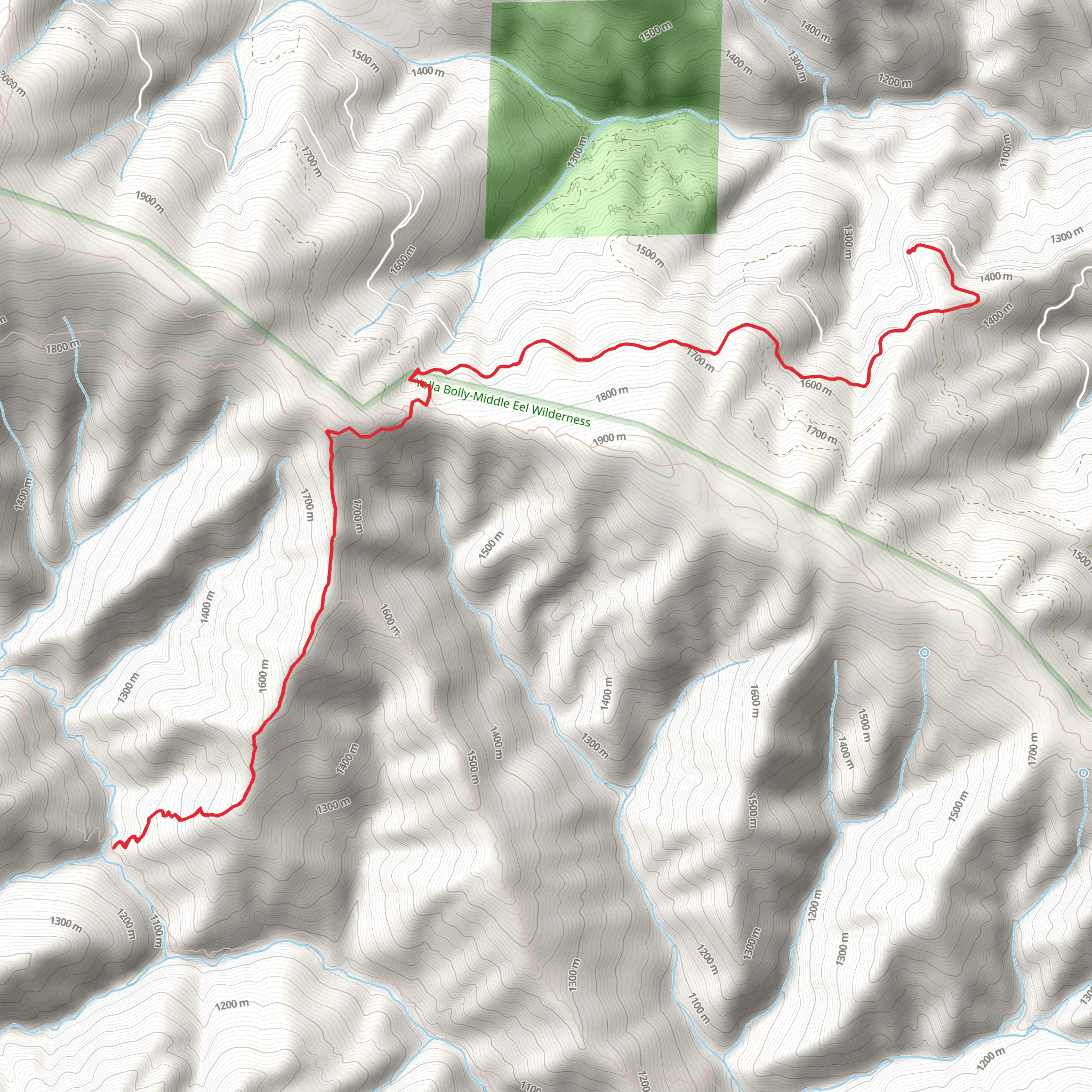 Sanford Ridge Trail mobile static map