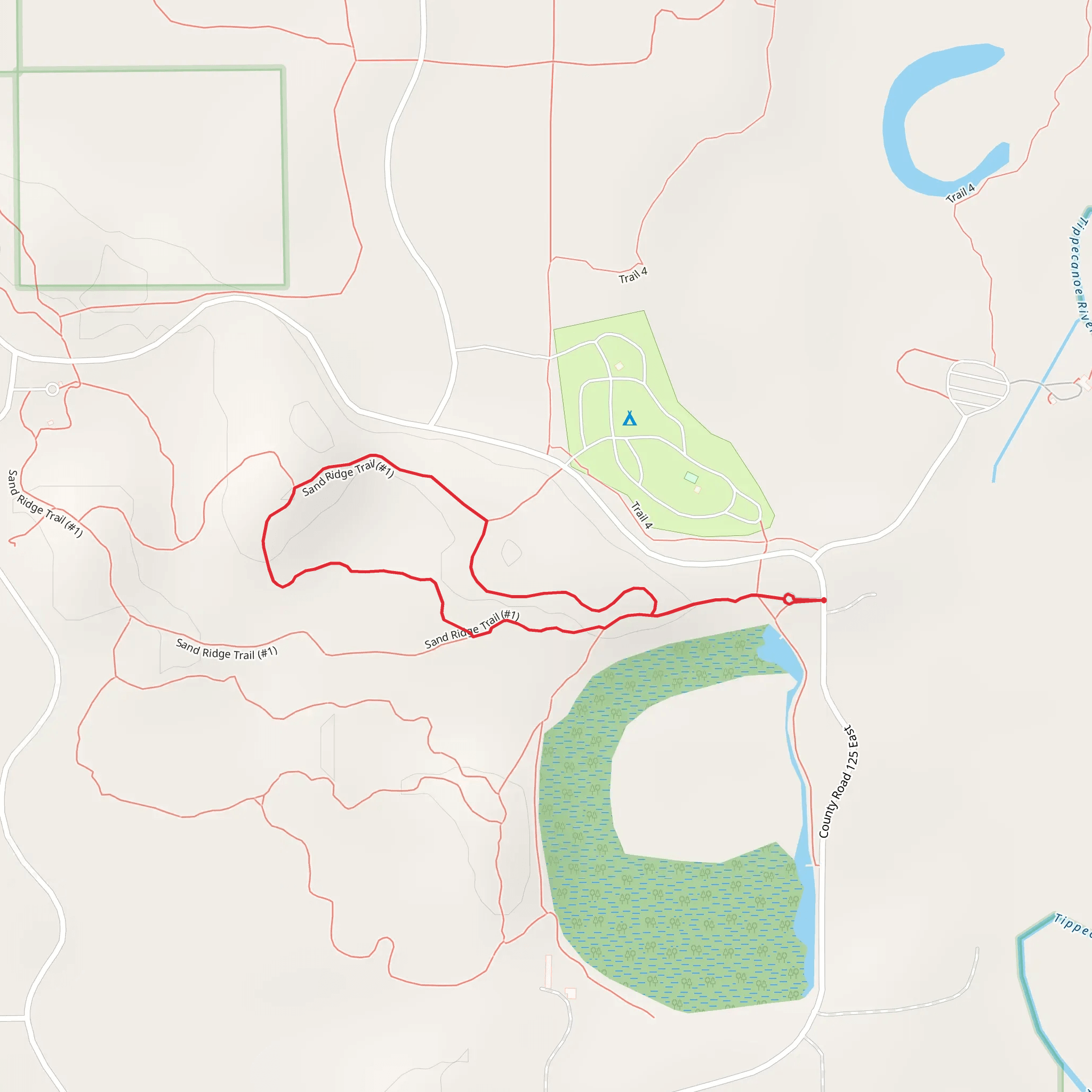 Sand Ridge Loop Trail mobile static map