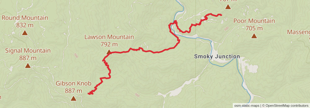 American Perimeter Trail - Southern Appalachian Primary stage 72 Map
