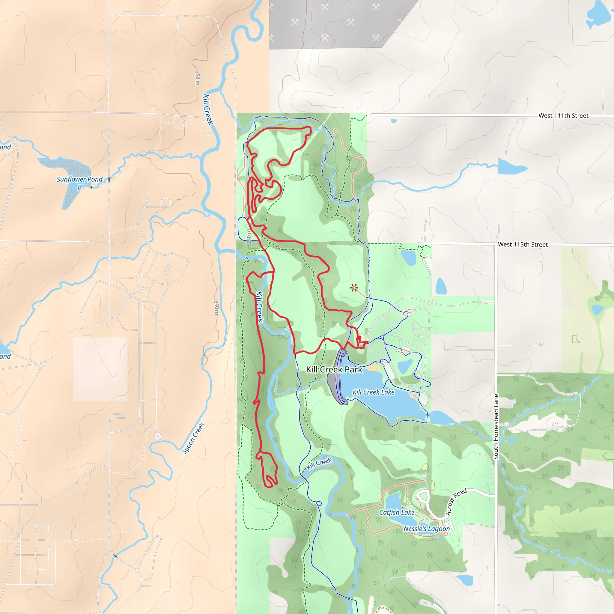 Kill Creek, Inner and Outer Hank Loop mobile static map