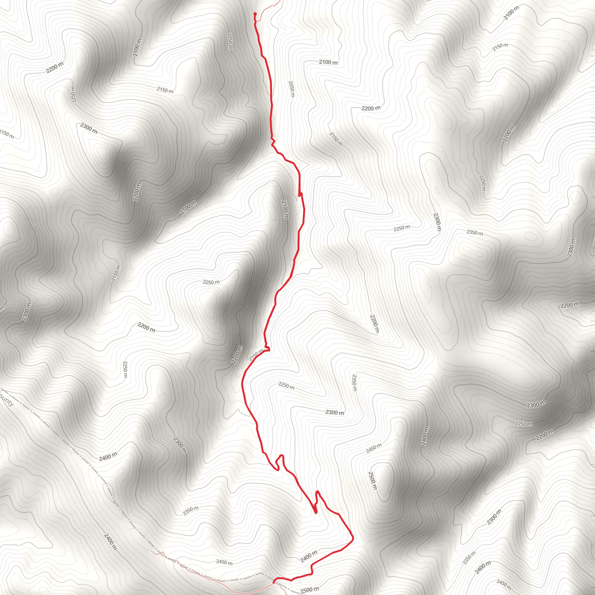 Pole Canyon Trail mobile static map