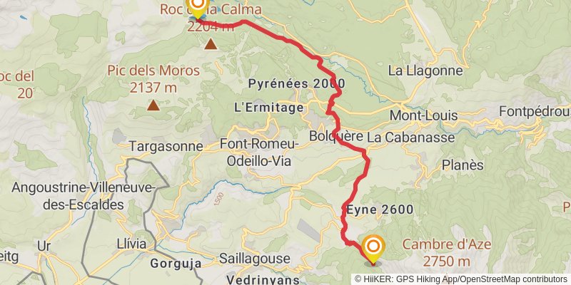 Haute Randonnée Pyrénéenne stage 43 Map