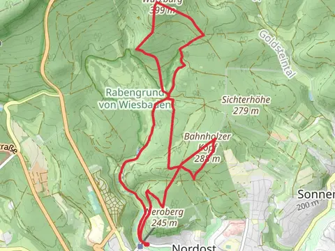 Bahnholzer Kopf and Wuerzburg via Wiesbaden