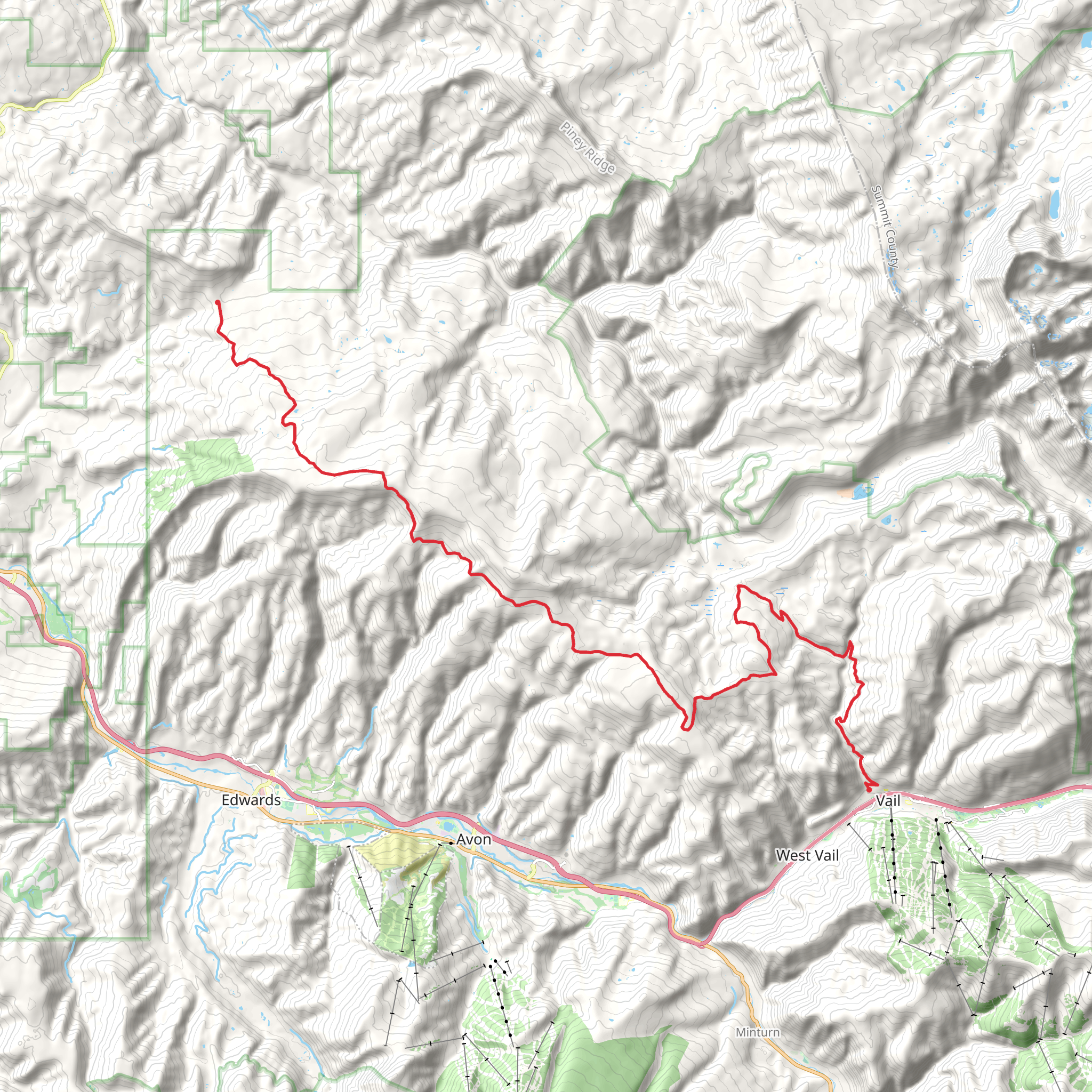 Red Sandstone Creek and Buck creek mobile static map