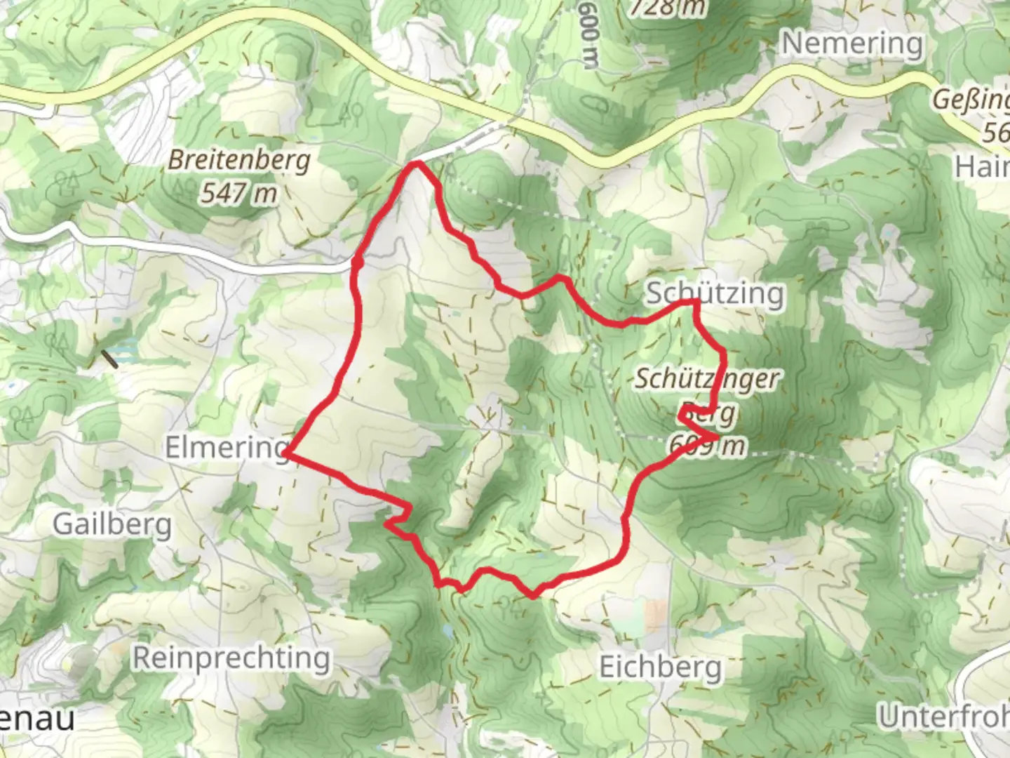 An image depicting the trail Deggendorf Rundwanderweg and its surrounding area.