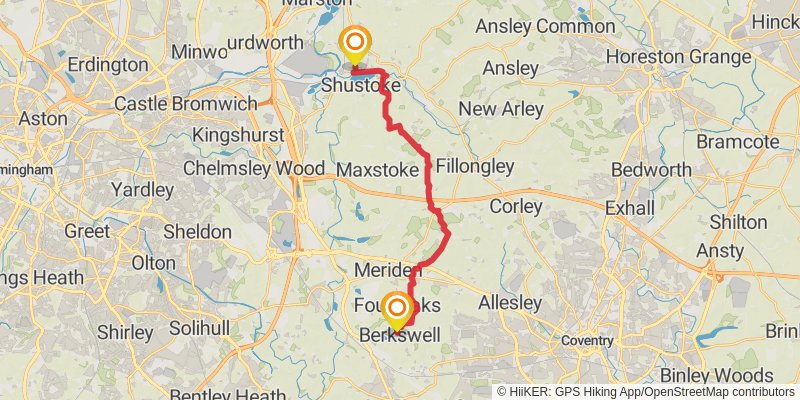 Heart of England Way stage 4 Map