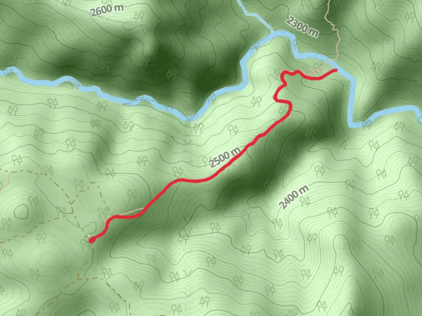 An image depicting the trail Bright Trail and its surrounding area.