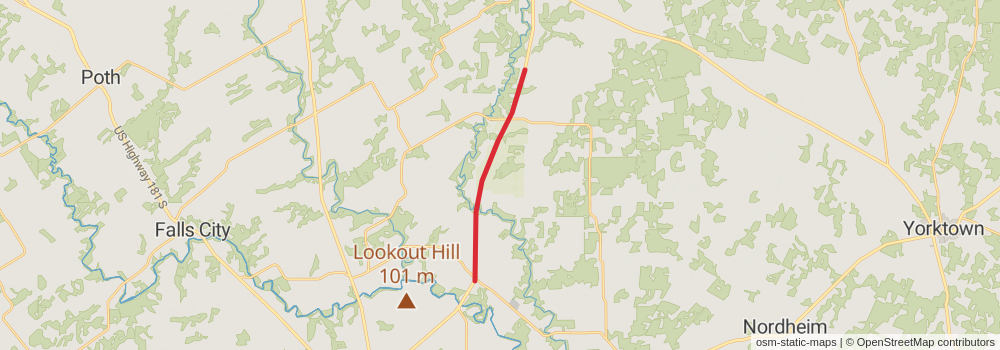 American Perimeter Trail - Texas Primary stage 68 Map