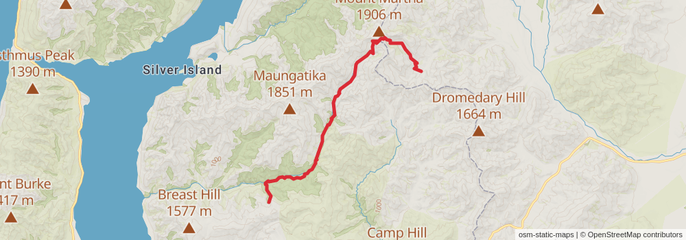 Te Araroa South Island stage 57 Map
