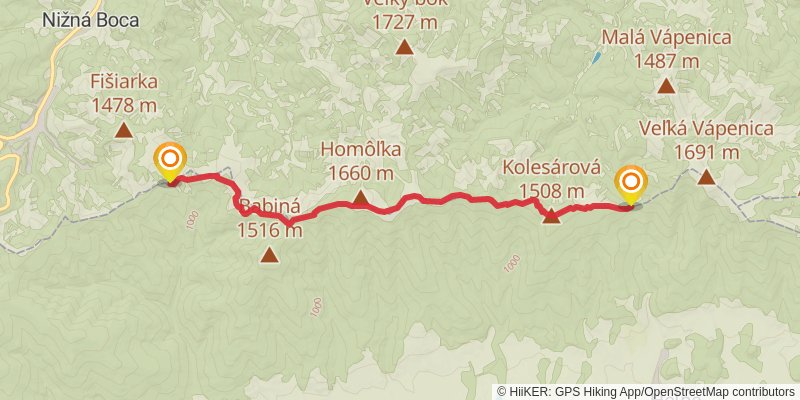 Trans Carpathian Hike stage 21 Map