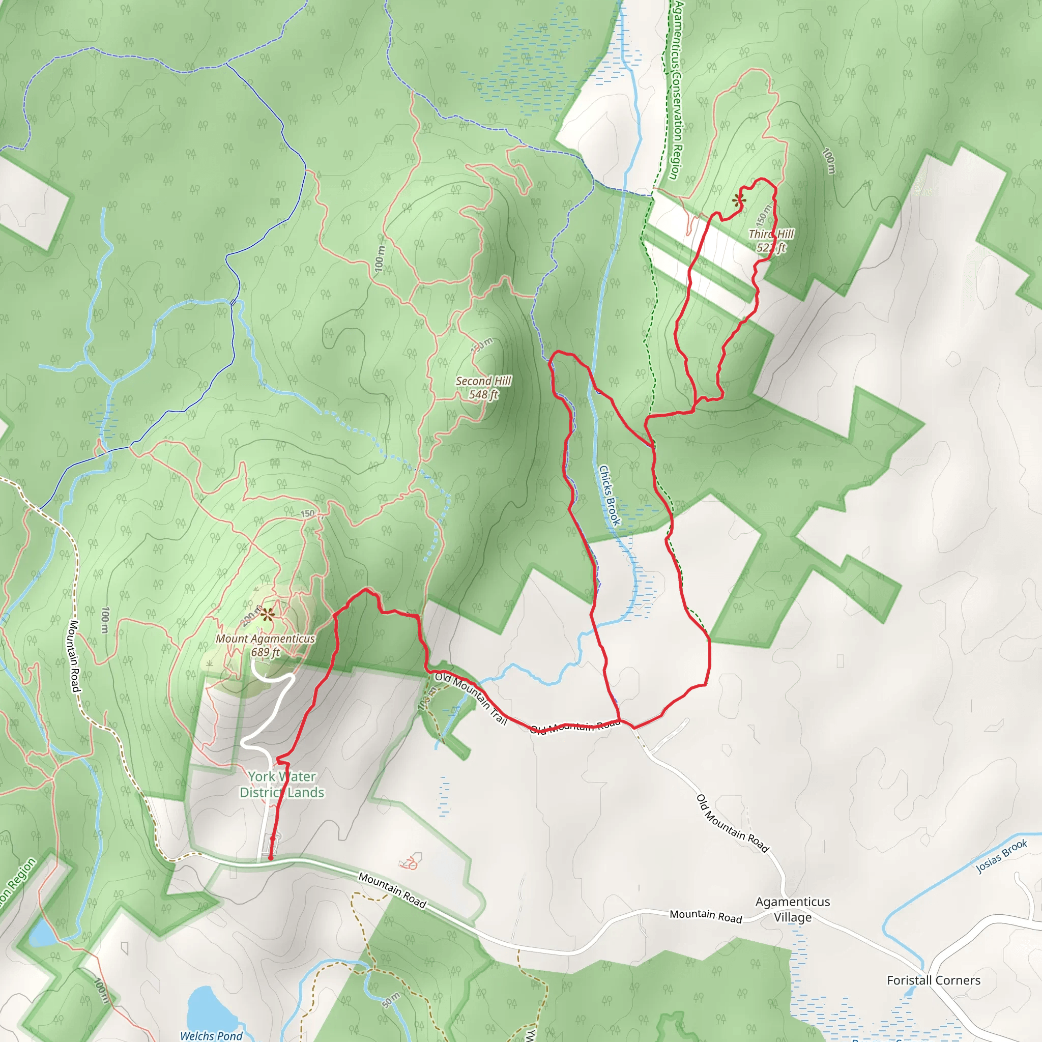 Third Hill and Chicks Brook mobile static map