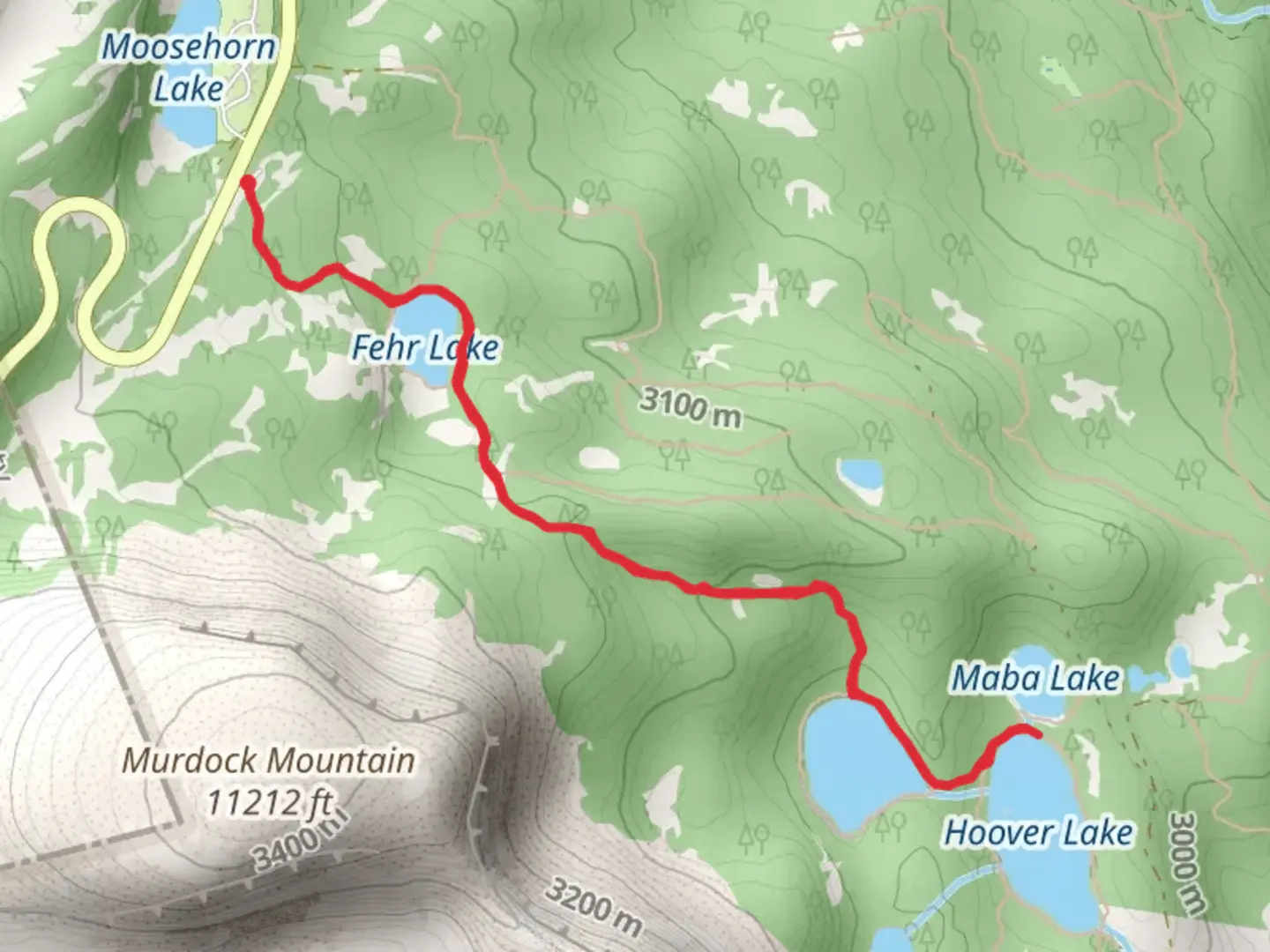 An image depicting the trail Hoover and Shepard Lake via Fehr Lake Trail and its surrounding area.