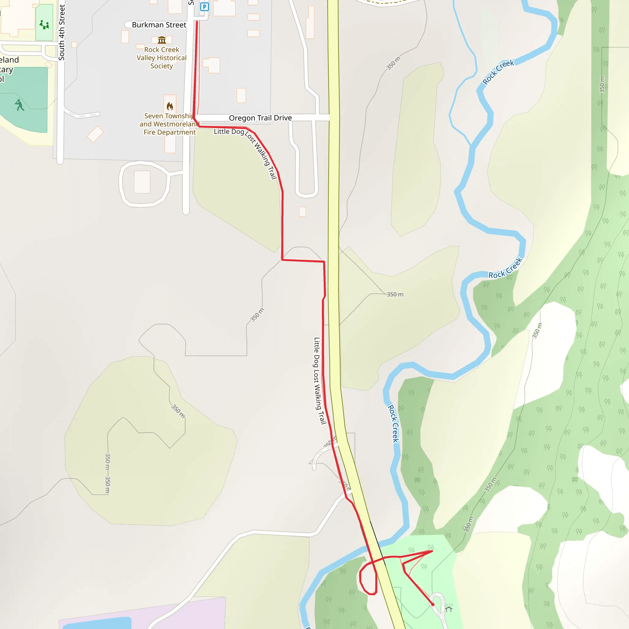 Little Dog Lost Walking Trail mobile static map