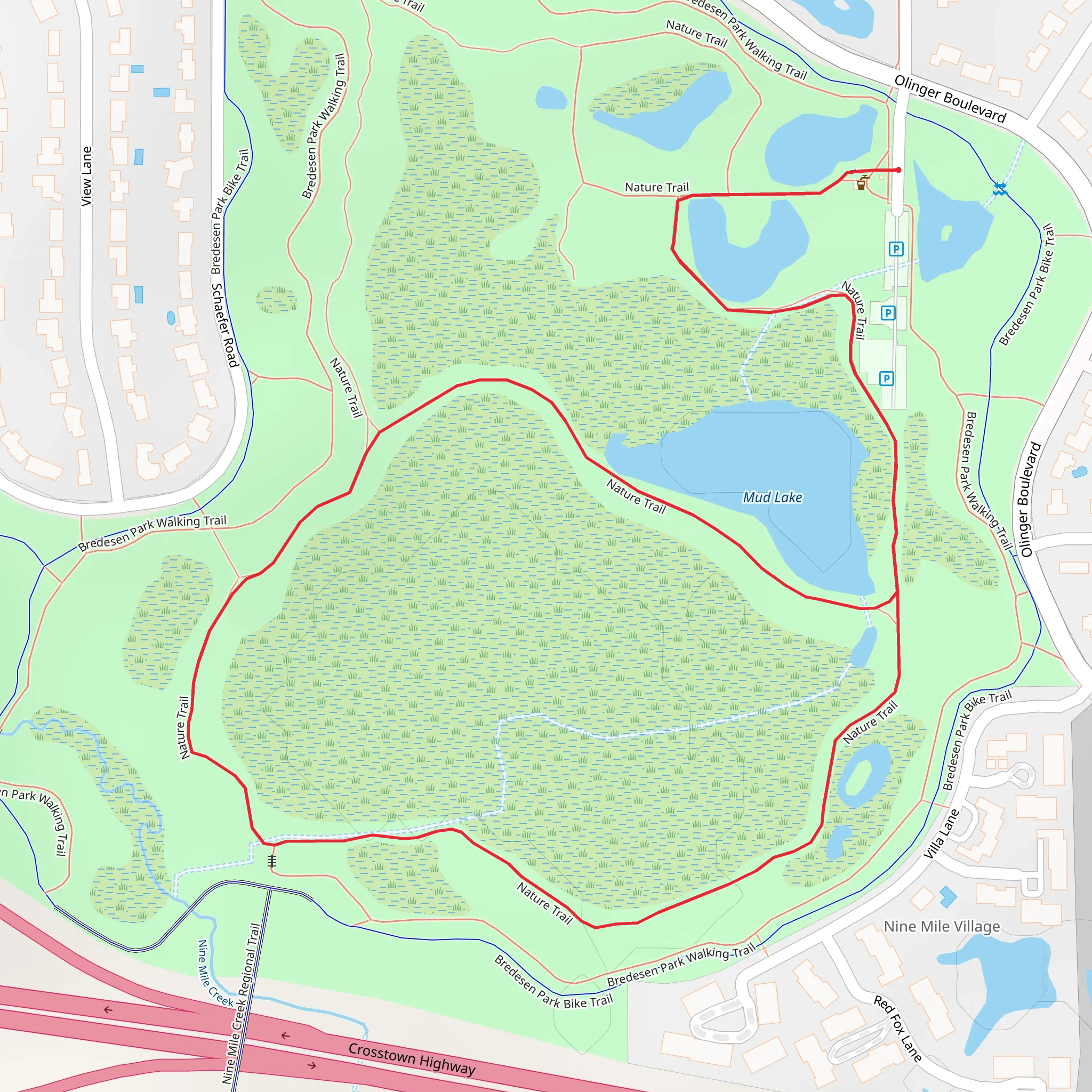 Nature Trail and Mud Lake Loop mobile static map