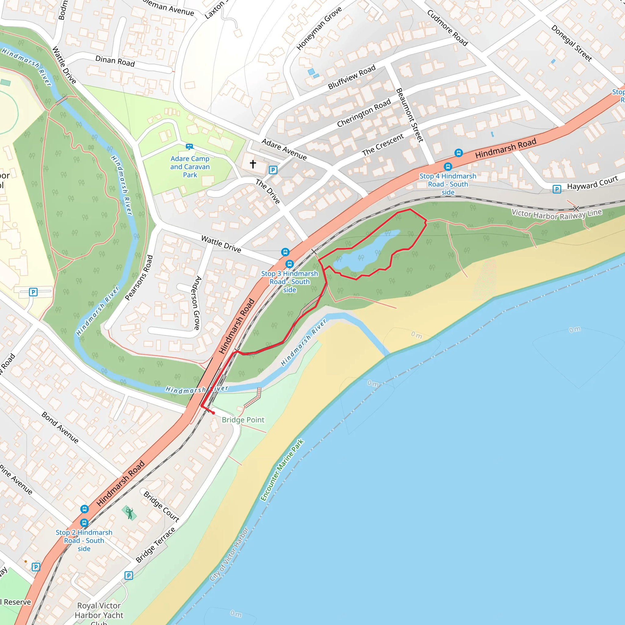 Lagoon Trail - Hindmarsh River Estuary mobile static map