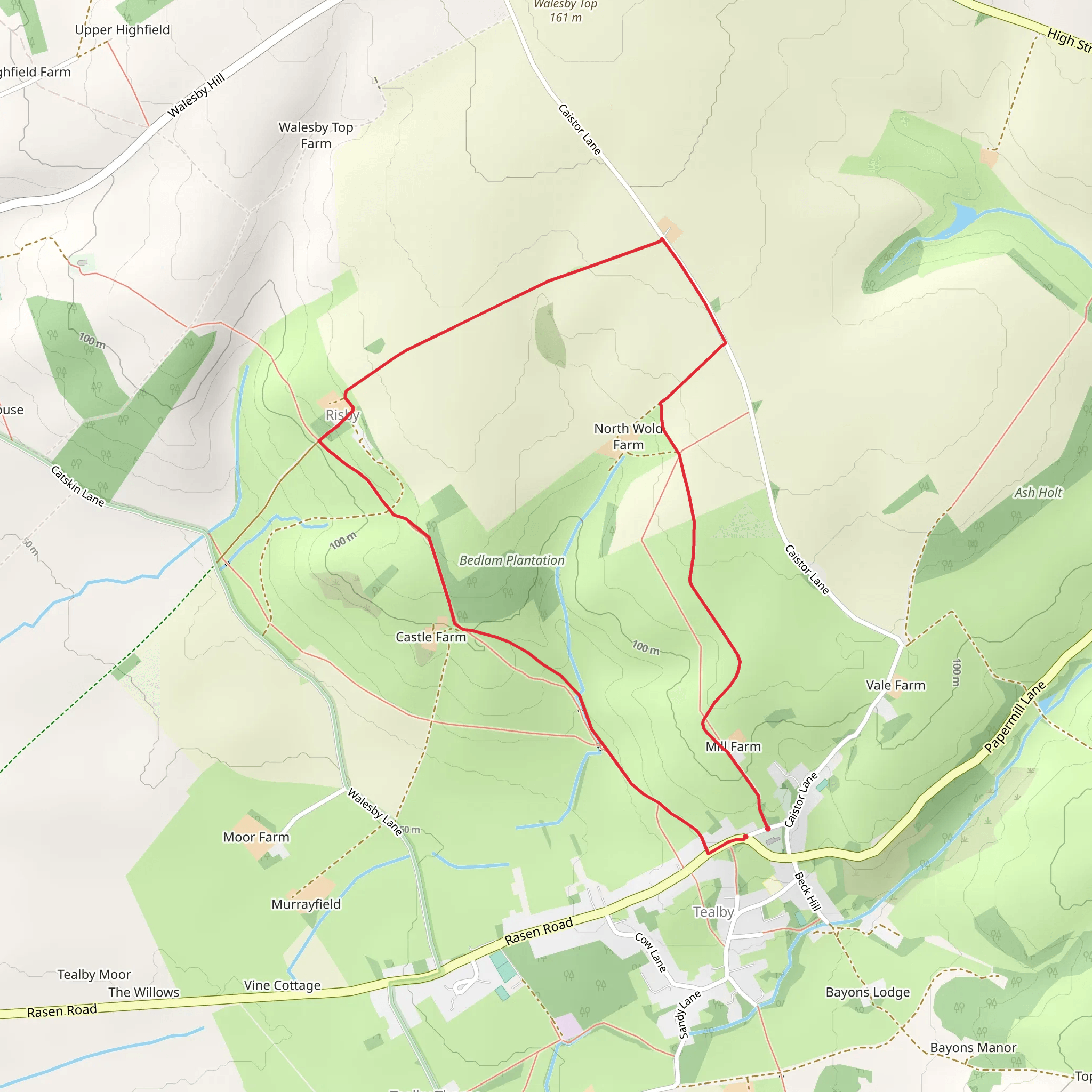 Risby from Tealby mobile static map