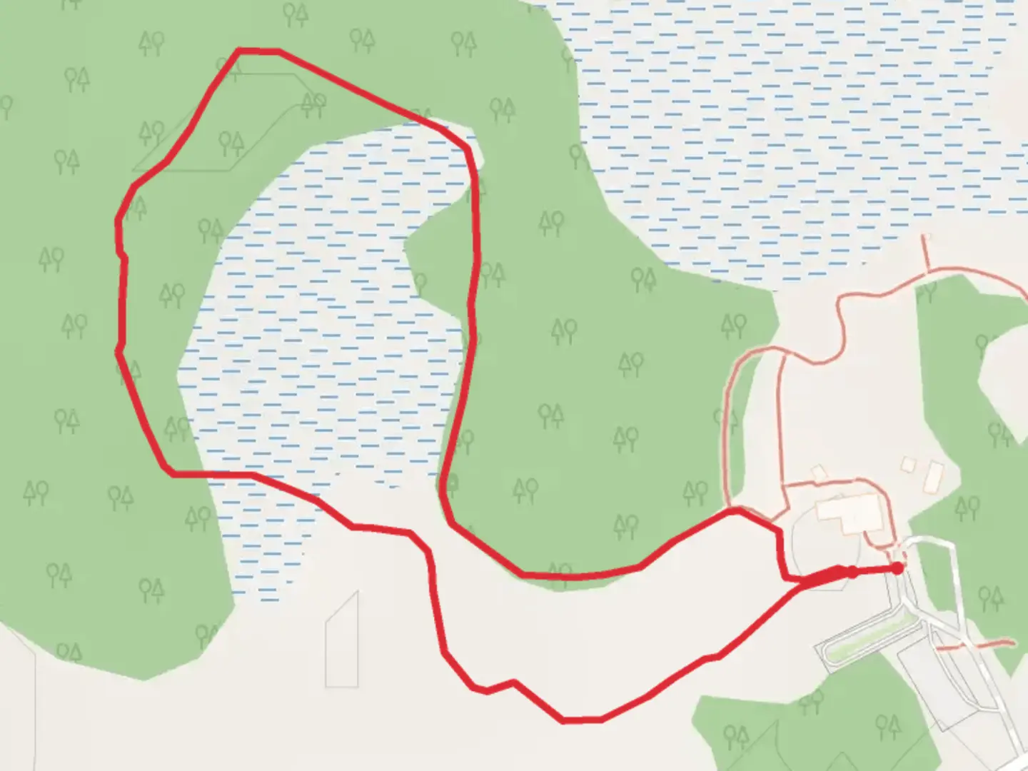 An image depicting the trail Braley Road East Loop Trail and its surrounding area.