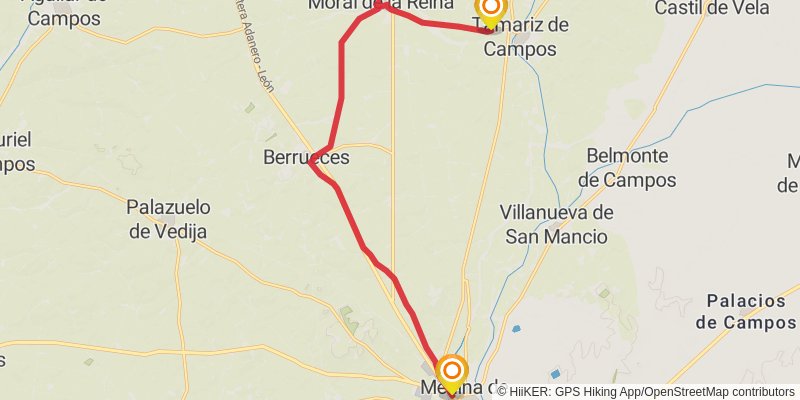 Ruta Jacobea Madrilena alt 3 Map