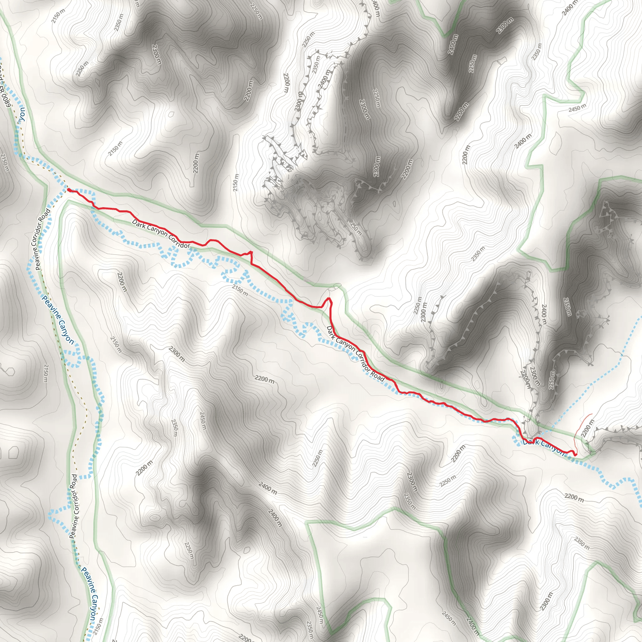 Dark Canyon Walk mobile static map