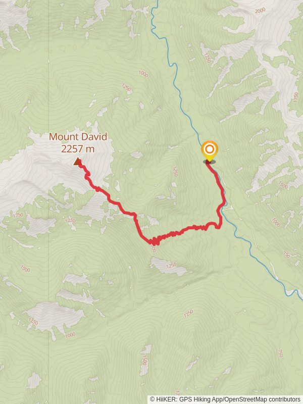 Mount David Trail mobile static map