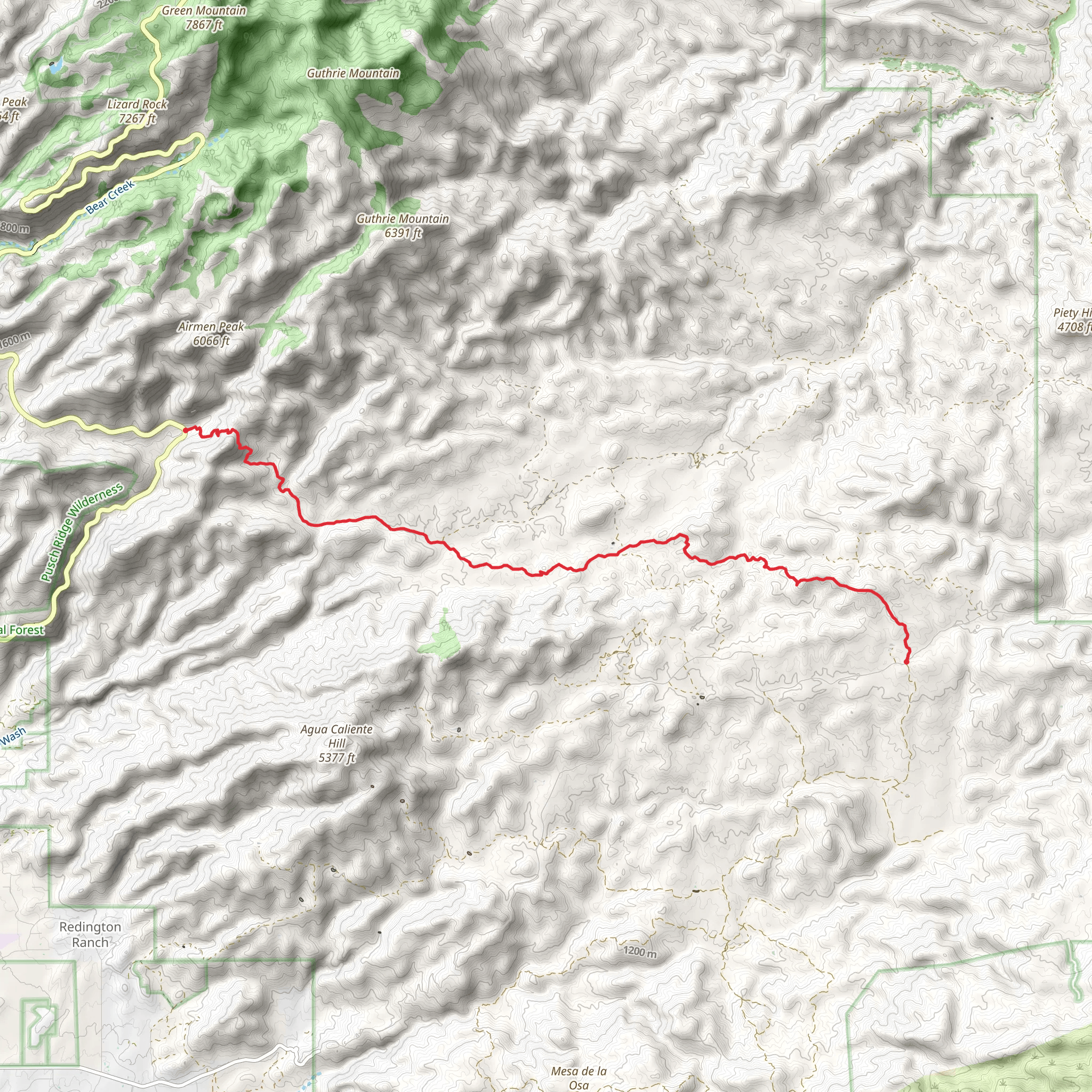 Bellota Trail mobile static map