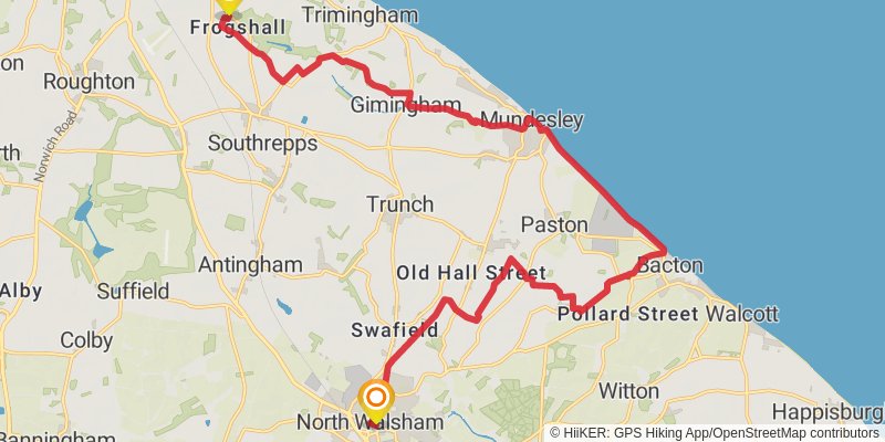 Burnham Thorpe to Portsmouth Walk stage 4 Map