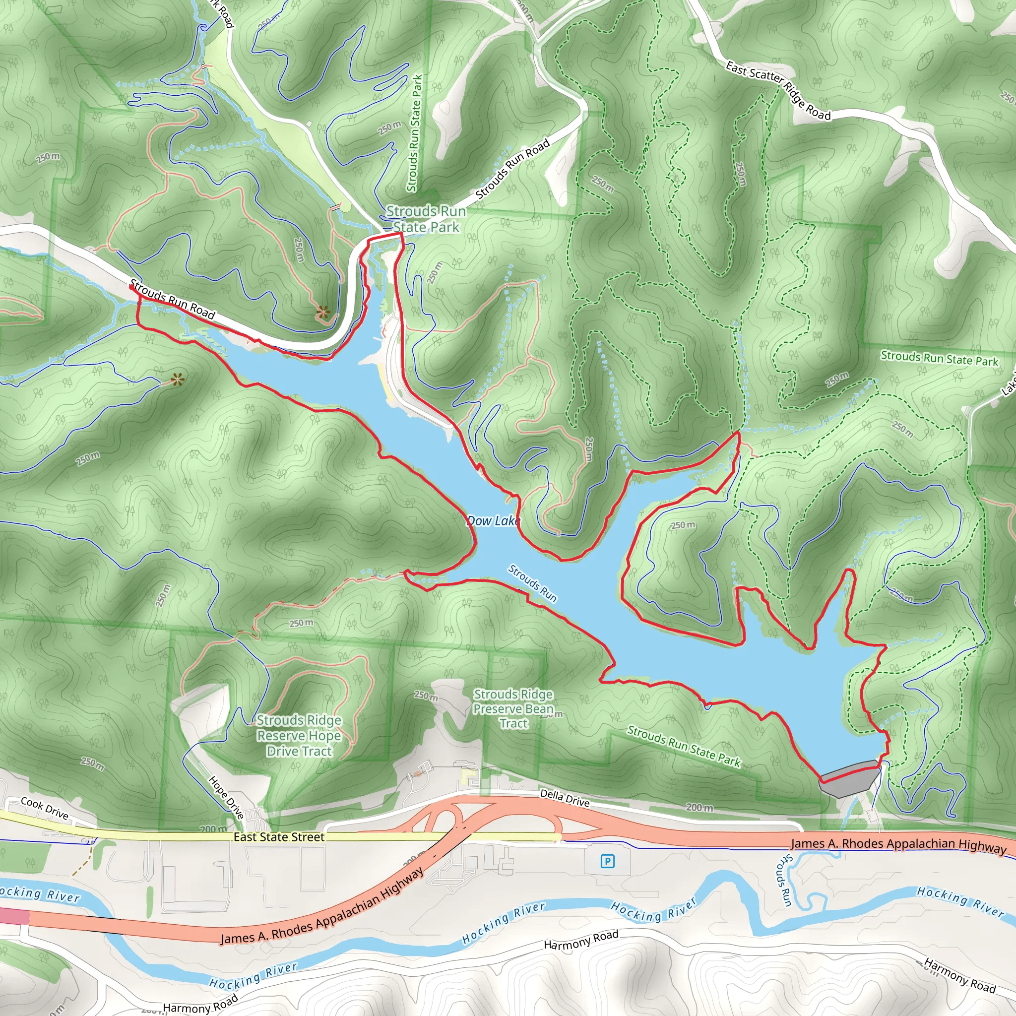 Dow Lake Loop mobile static map