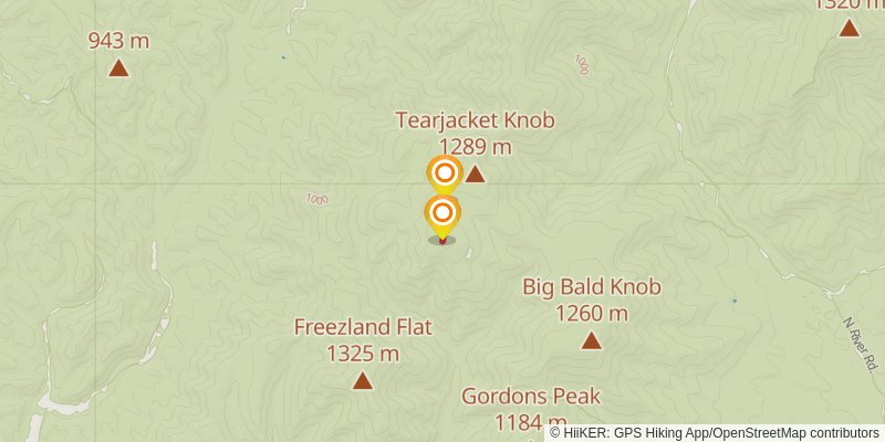 Ramseys Draft Trail spur 1 Map