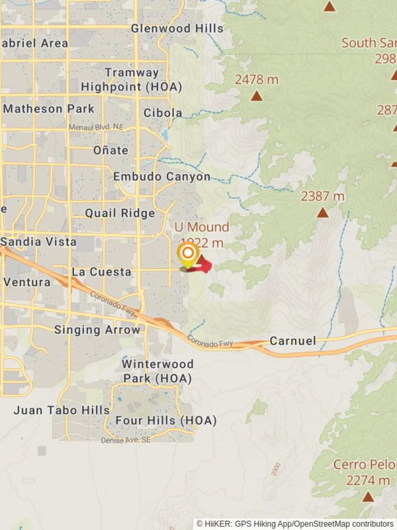 An image depicting the trail U Mound and its surrounding area.
