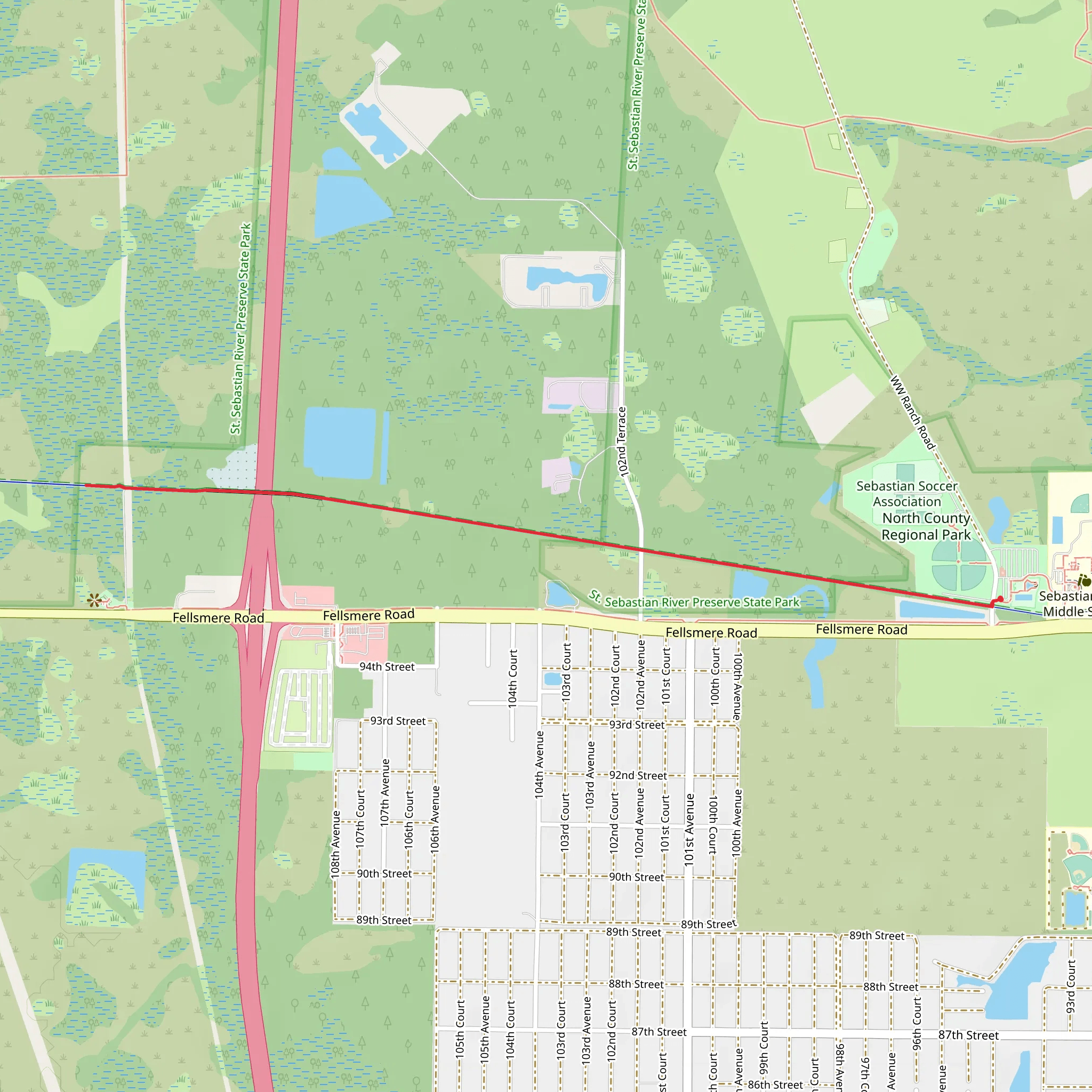 Trans-Florida Rail Trail mobile static map