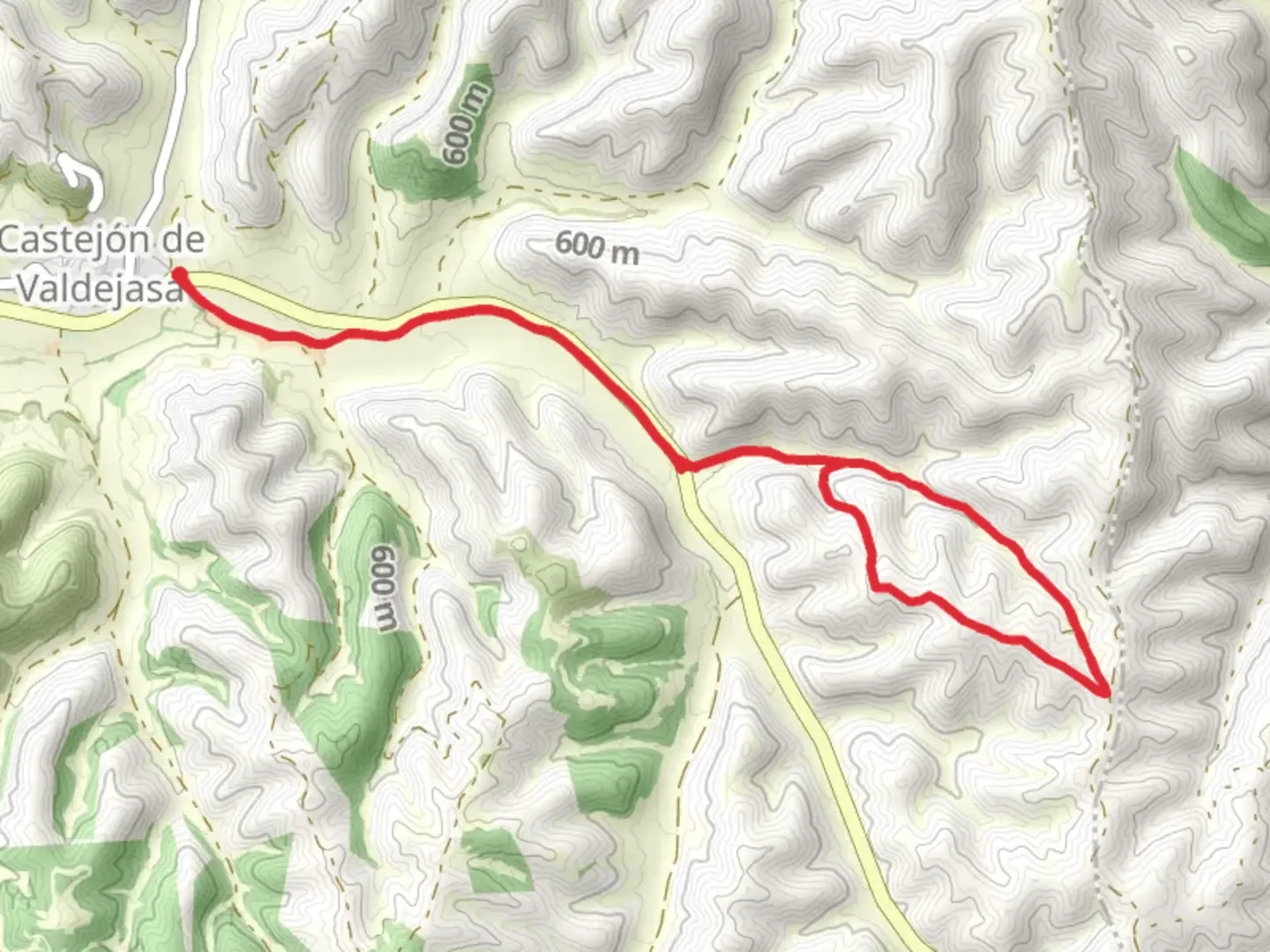 An image depicting the trail Castejón de Valdejada - Val de Cantales PR Z 108 and its surrounding area.