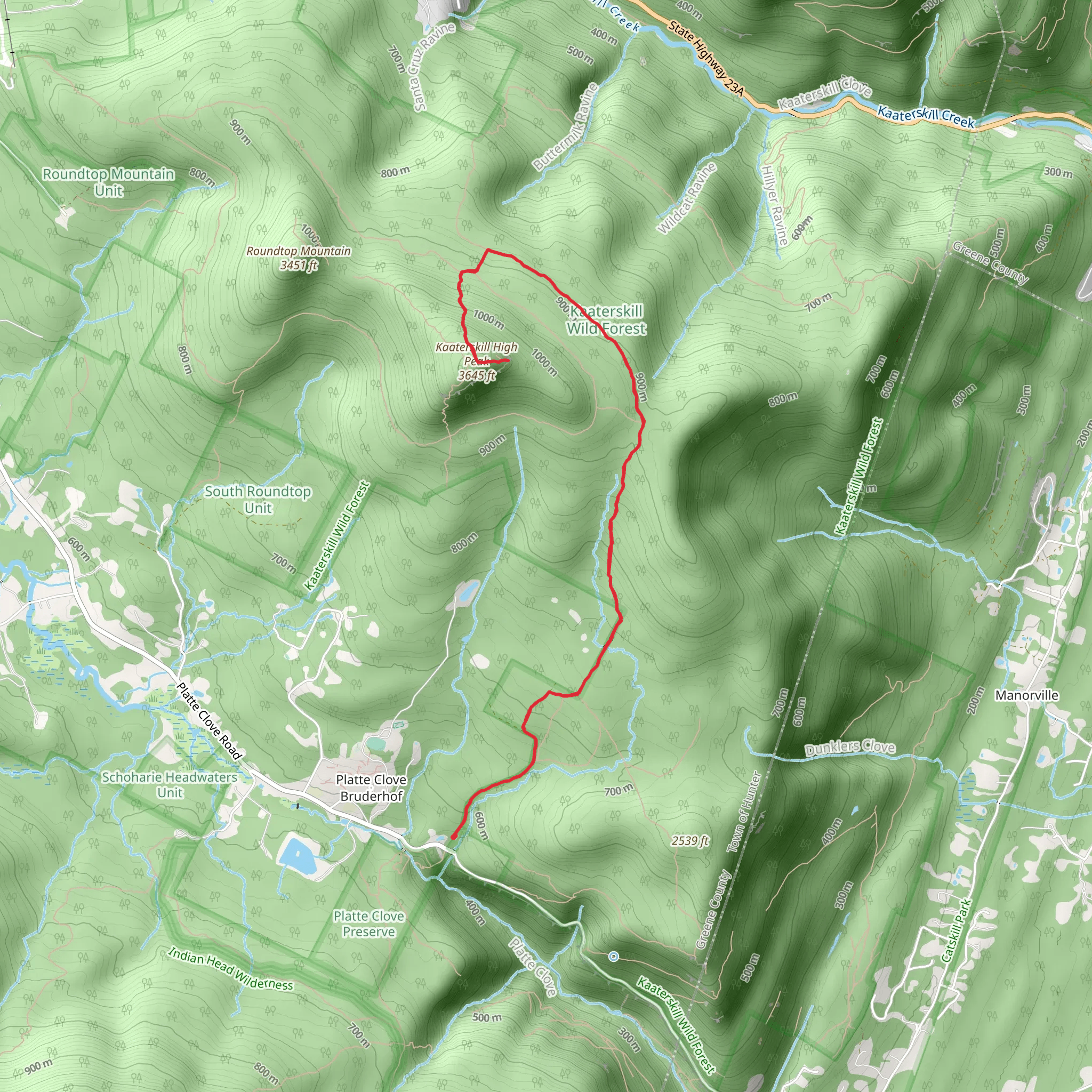 Kaaterskill High Peak from Steenburg Road mobile static map