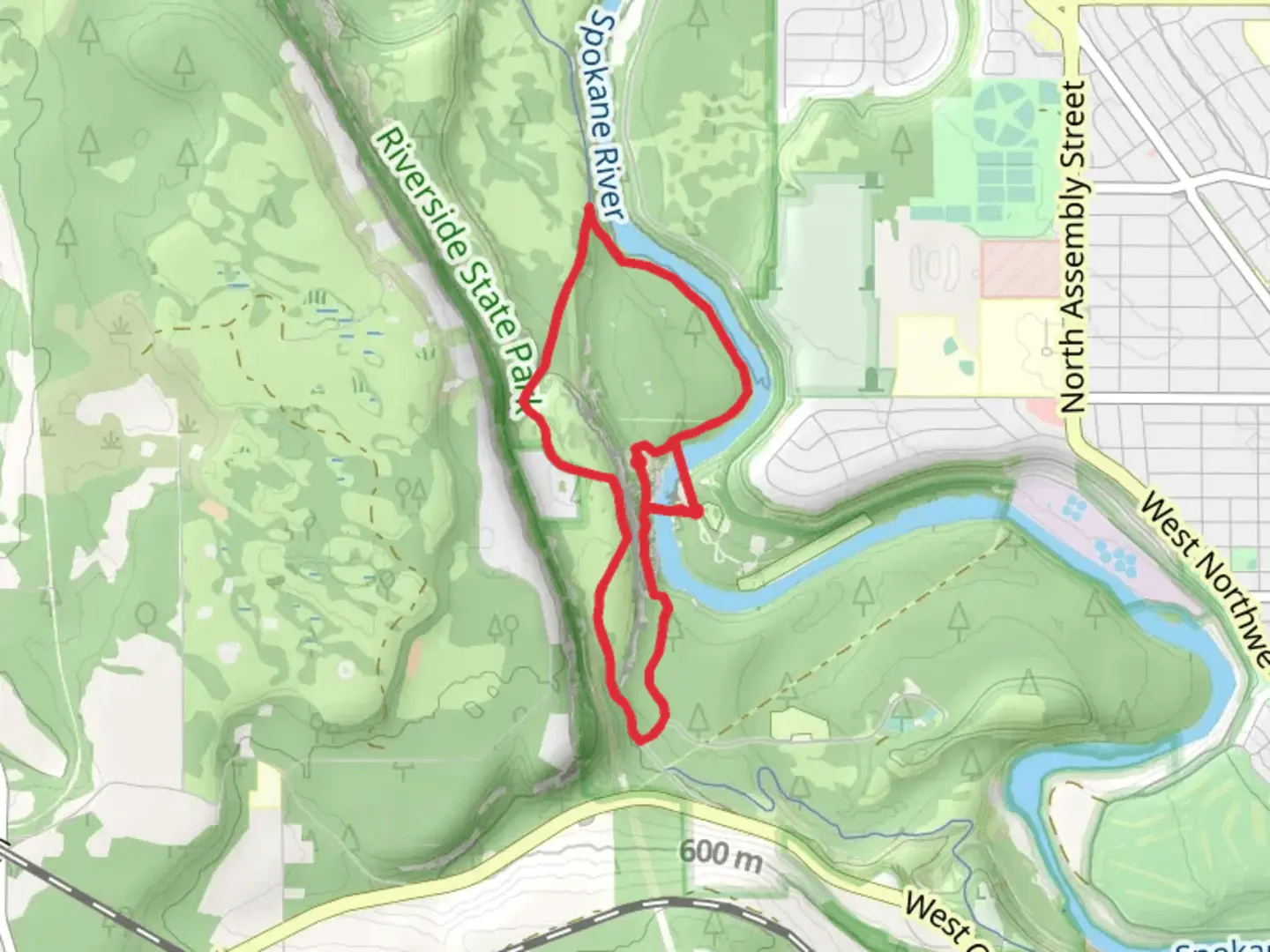An image depicting the trail Trail 25 and Centennial Trail and its surrounding area.