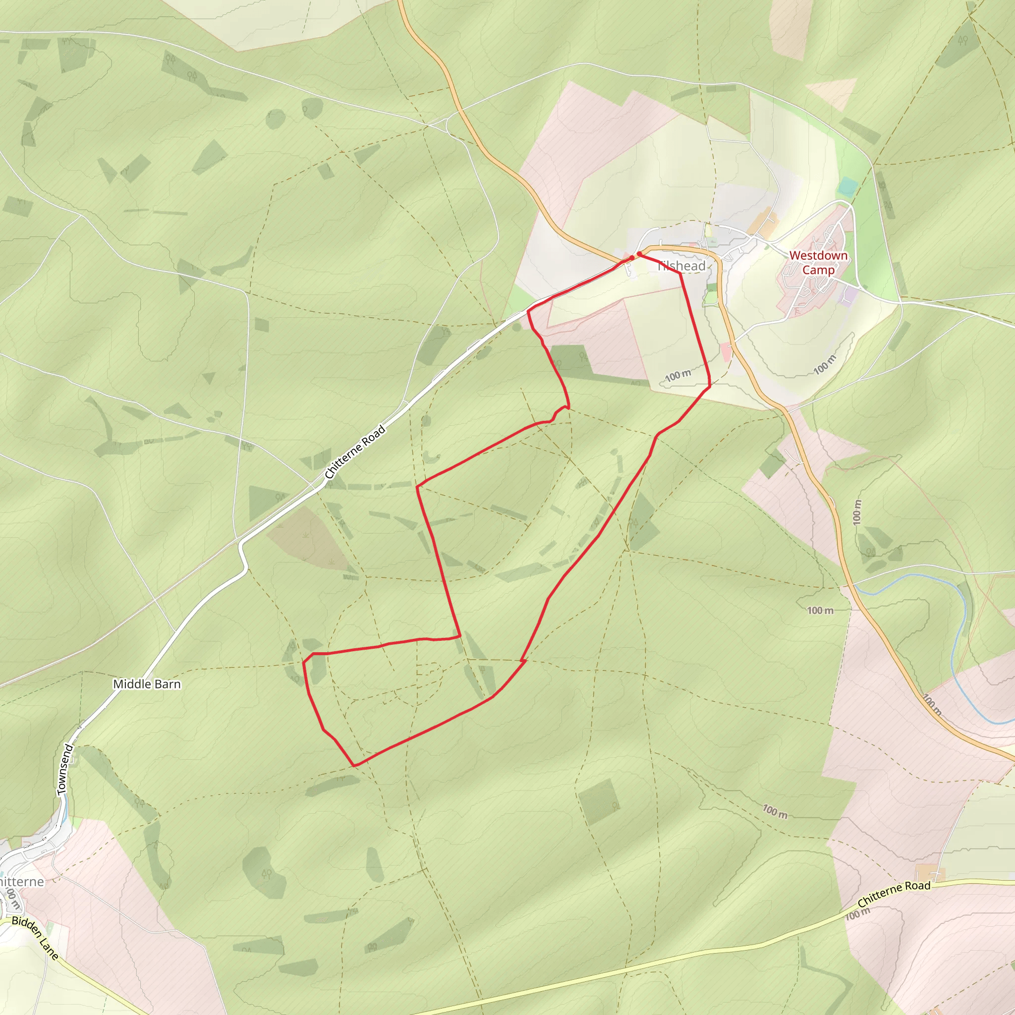 Salisbury Plain Loop mobile static map