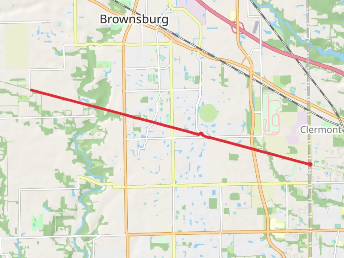 An image depicting the trail B and O Trail and its surrounding area.