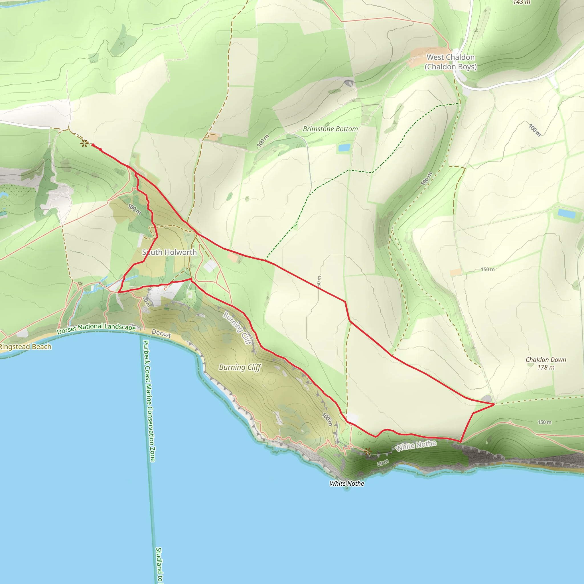 Ringstead Bay Loop mobile static map