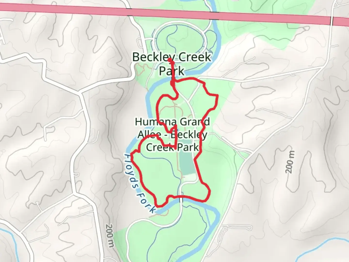 An image depicting the trail Black Willow Trail and Louisville Loop and its surrounding area.