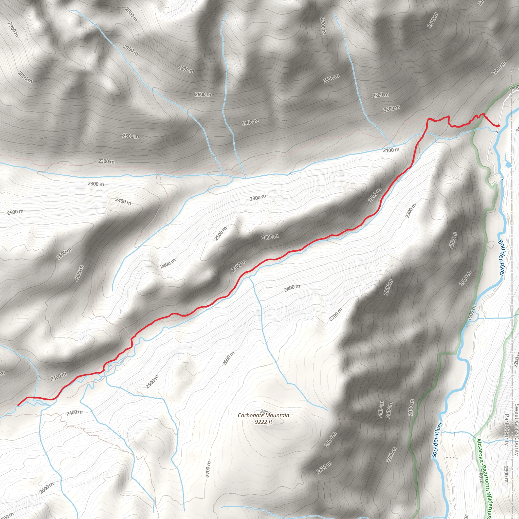 Meatrack Trail via Fourmile Trail mobile static map