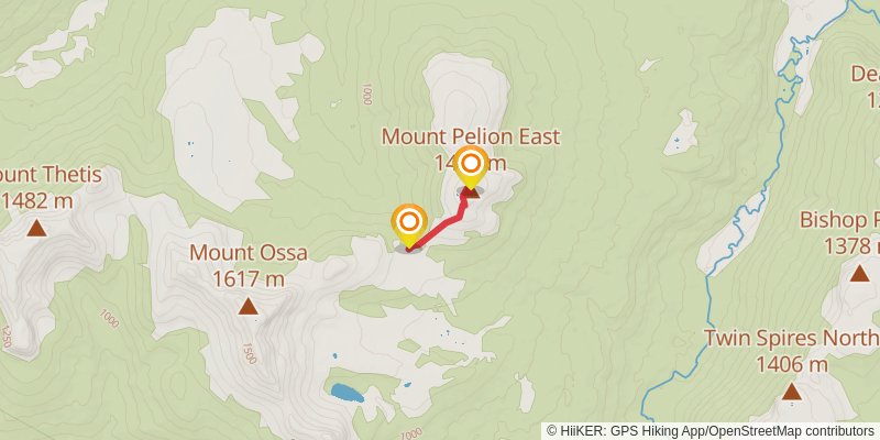 Overland Track spur 6 Map