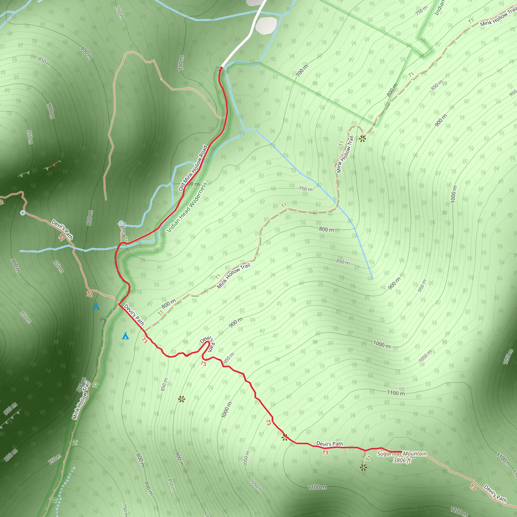 Sugarloaf Mountain via Devil's Path mobile static map