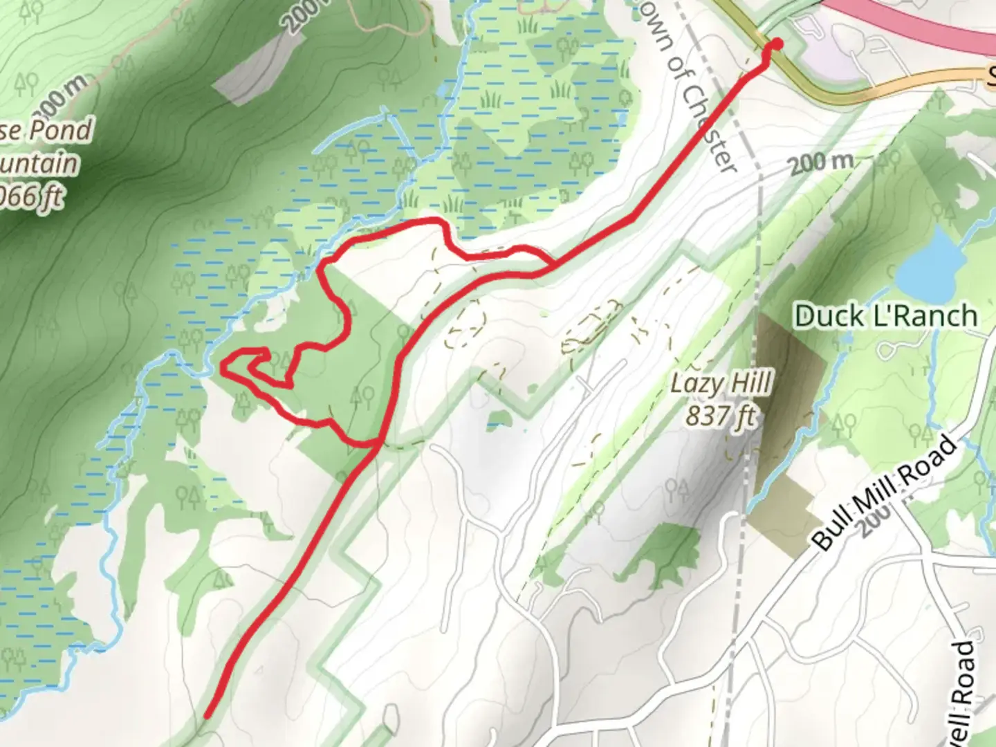 An image depicting the trail Lazy Hill Loop Trail and its surrounding area.