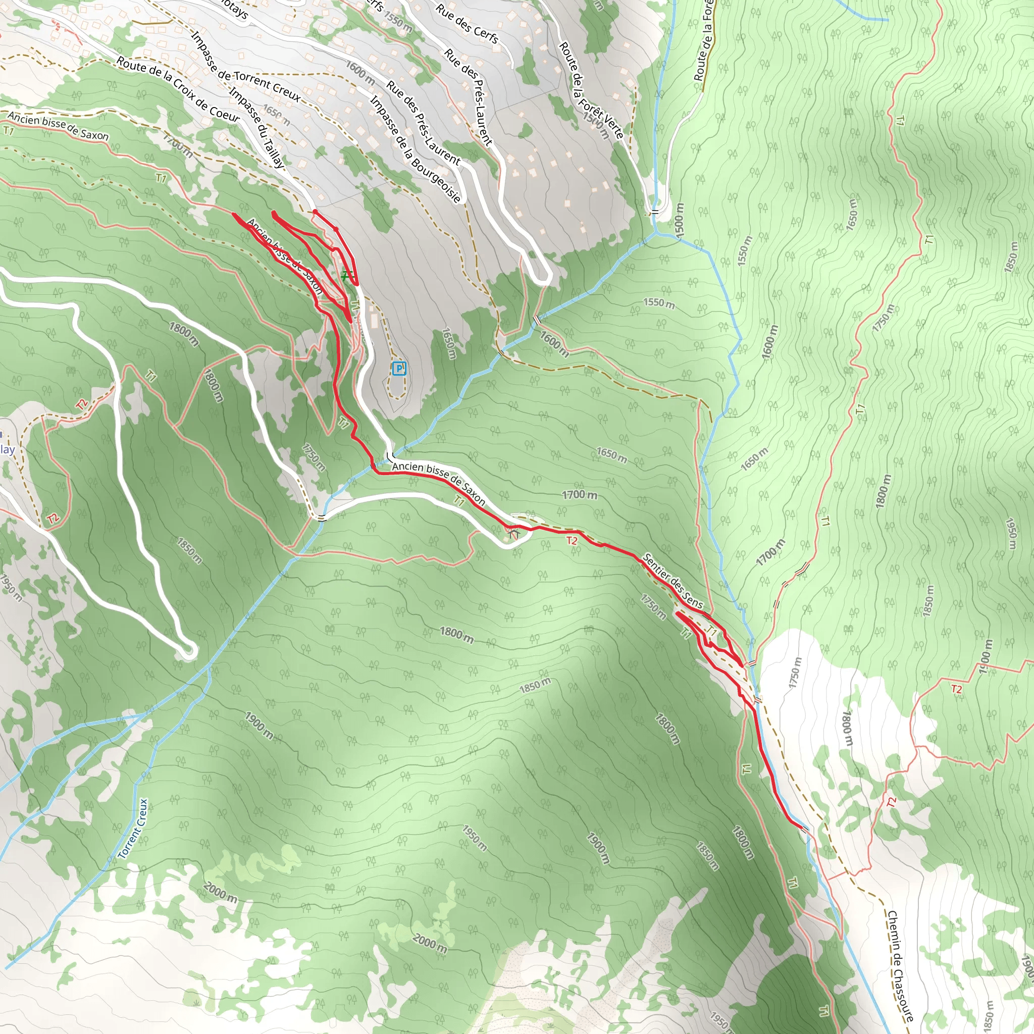 Sens La Tzoumaz Trail mobile static map